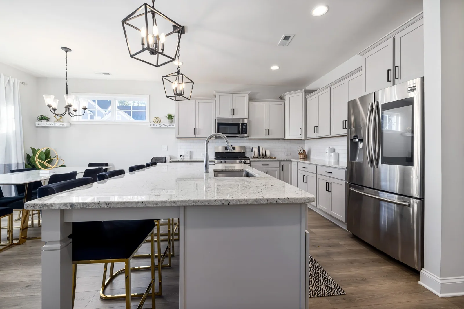 Light Grey Open Kitchen and Dining